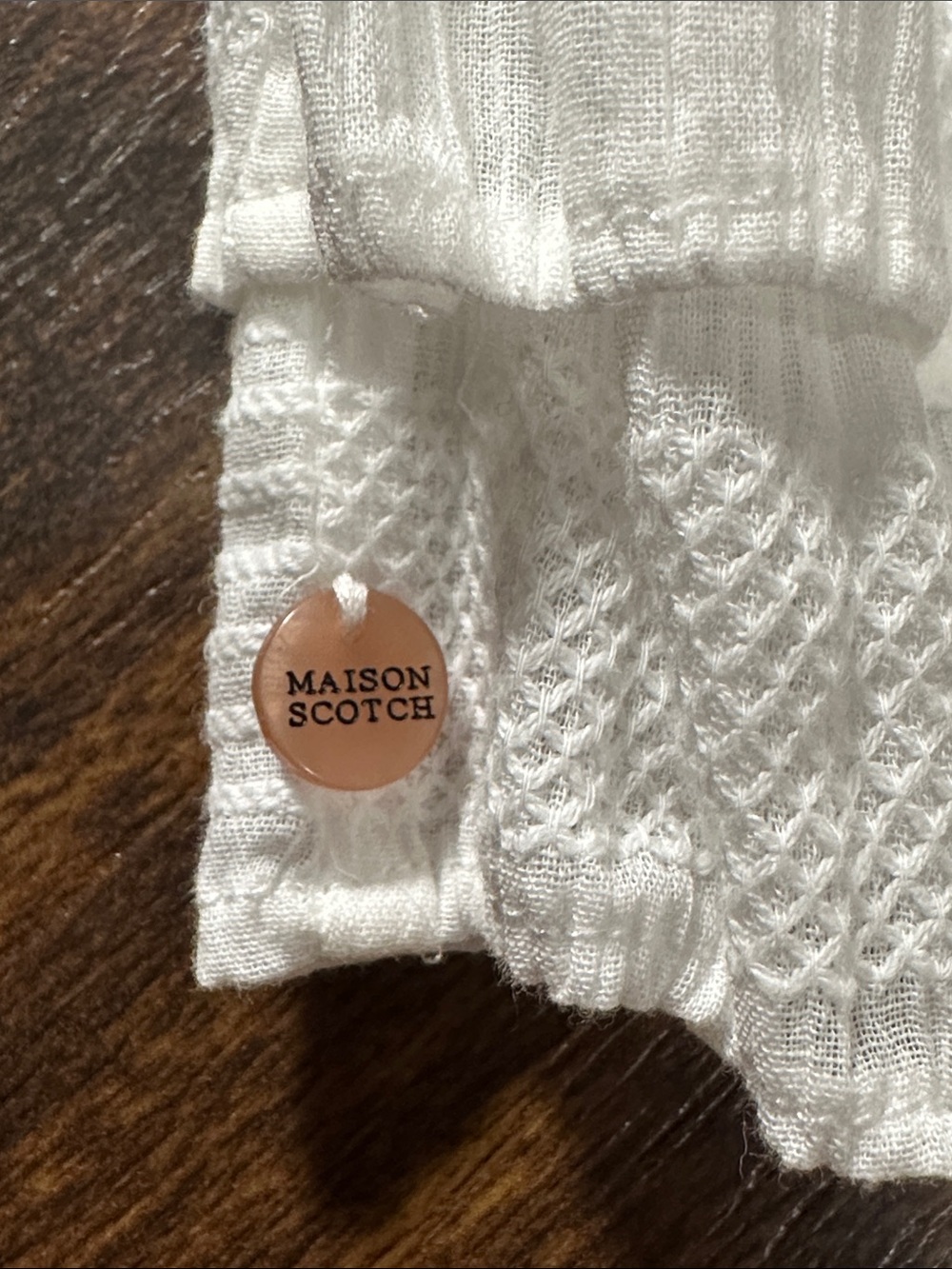 ✨ Scotch & Soda Maison Scotch White Tiered Ruffle 2-Piece Set Sz M - Picture 5 of 11